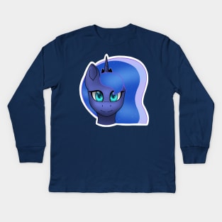 Luna Head Kids Long Sleeve T-Shirt